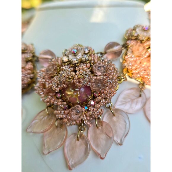 Magical Hard To Find Ian St Gieler For Stanley Hagler Confetti Glass Demi Parure - Picture 2 of 13